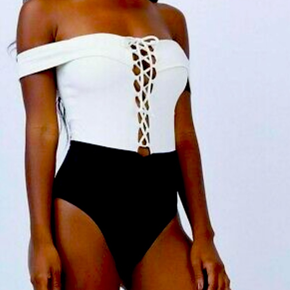 L-Space Anja off the shoulder one piece